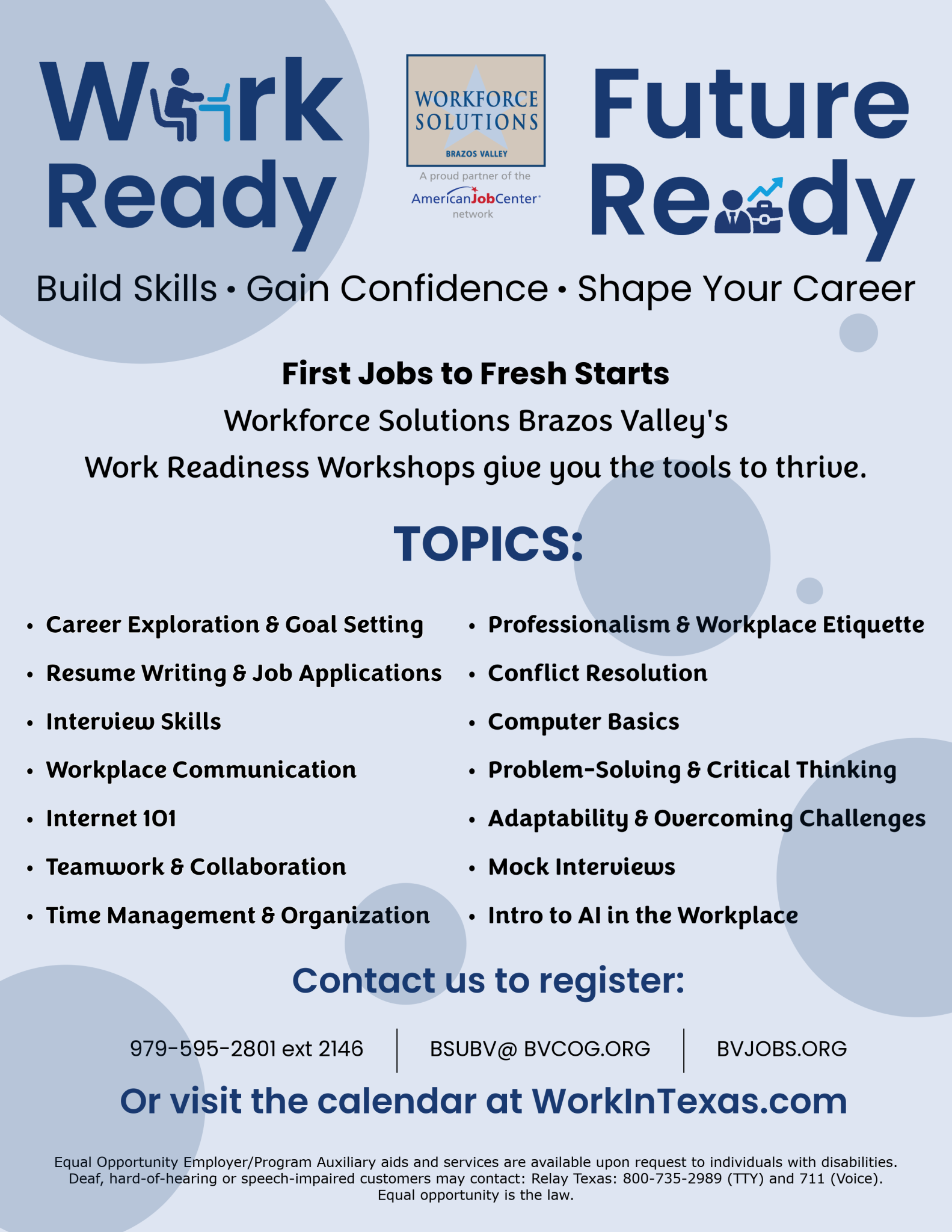 Work Ready Future Ready – Workforce Solutions Brazos Valley