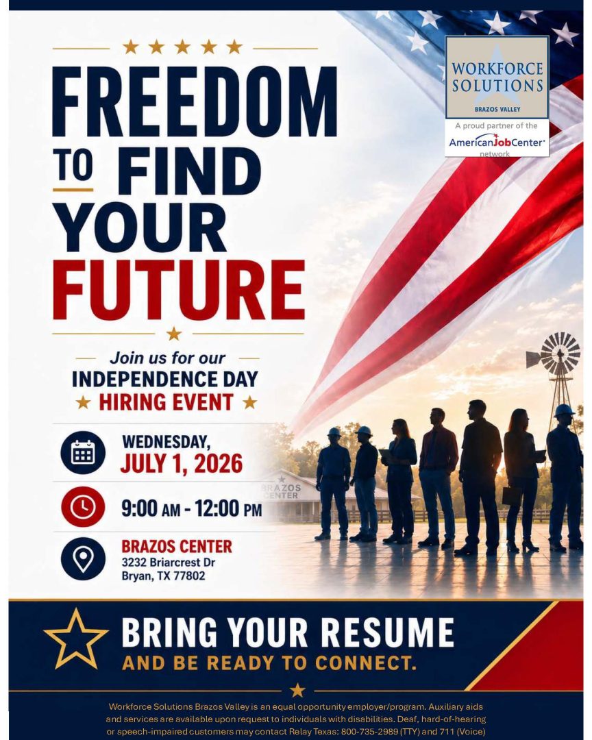 Workforce Solutions Brazos Valley – A proud partner of the American Job ...